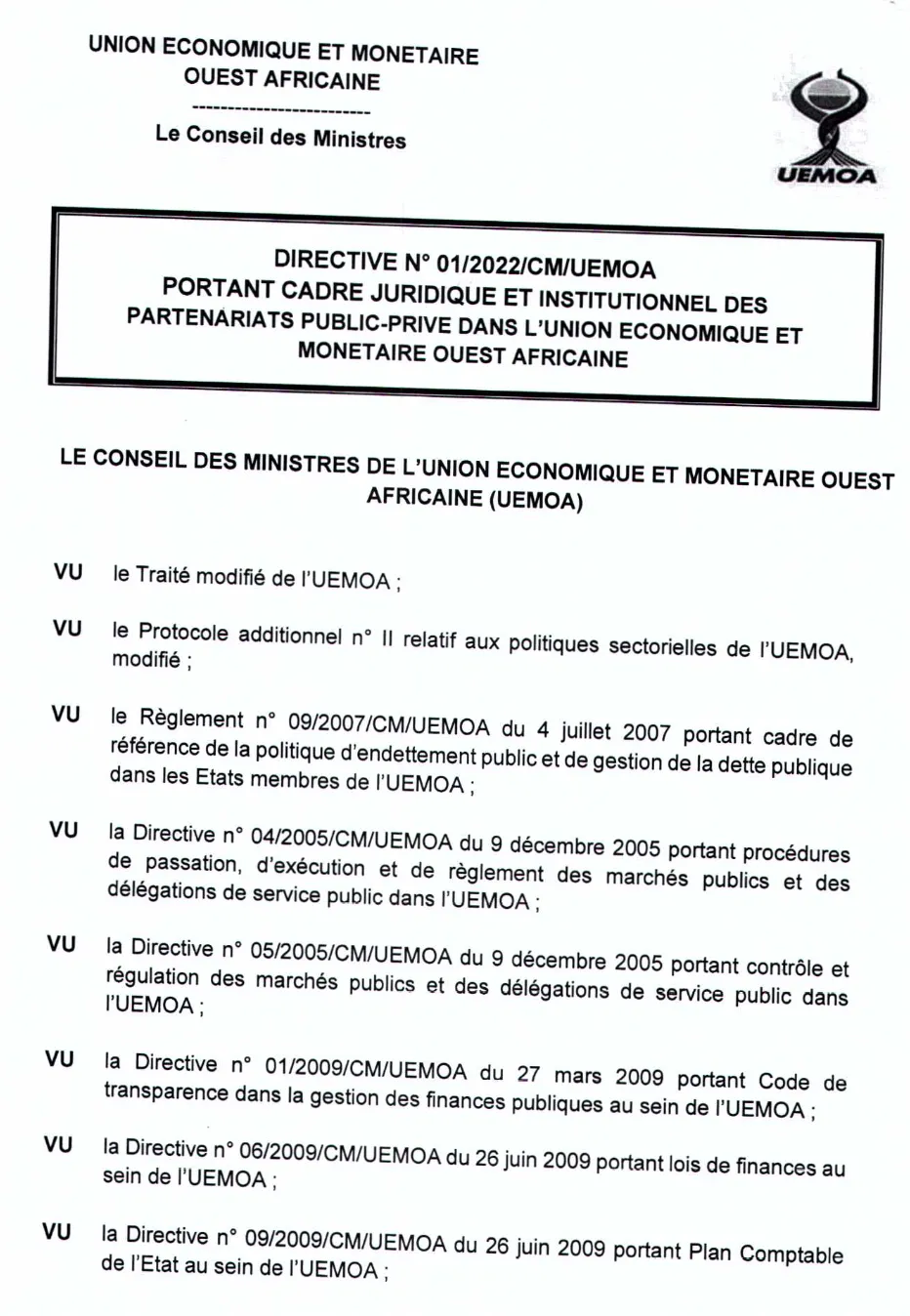 Portefeuille des projets : Unité Nationale d’Appui aux Partenariats Public Privés | UNAPPP