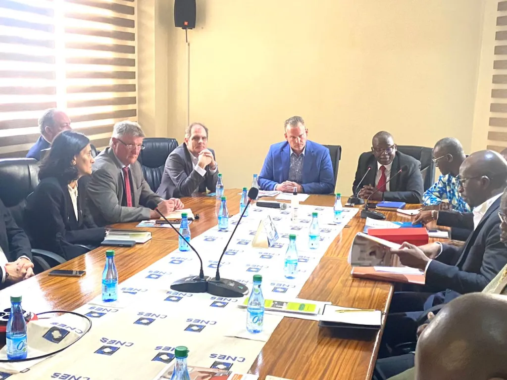 Congrès professionnel international Elearning Africa qui à Dakar, une délégation d’entreprises Allemandes reçue ce jour au siège de la CNES